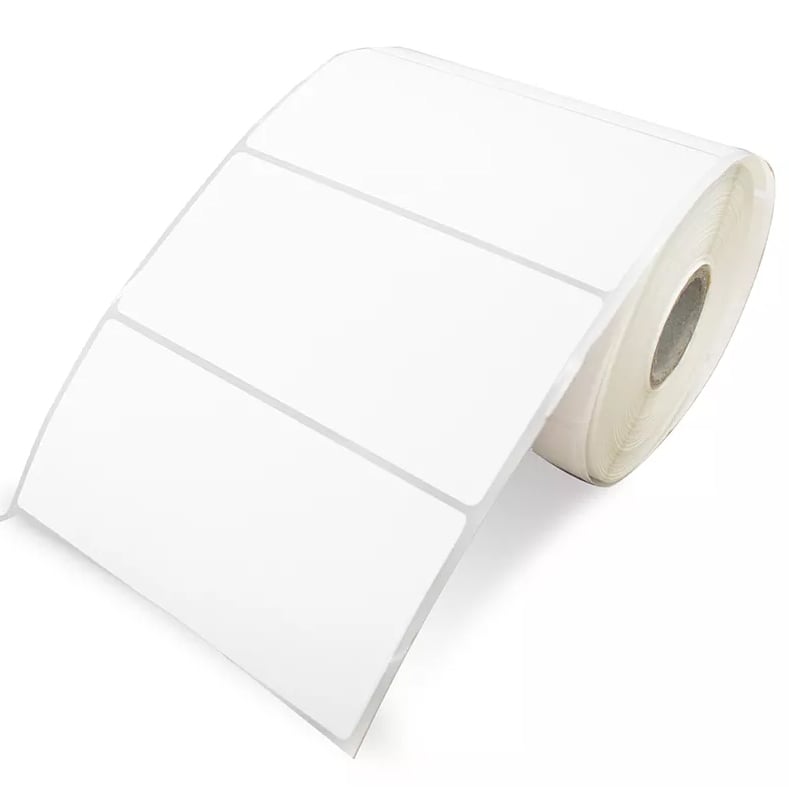 Roll 100mm X 50mm Perforated Direct Thermal Labels White - 1200 Labels per Roll