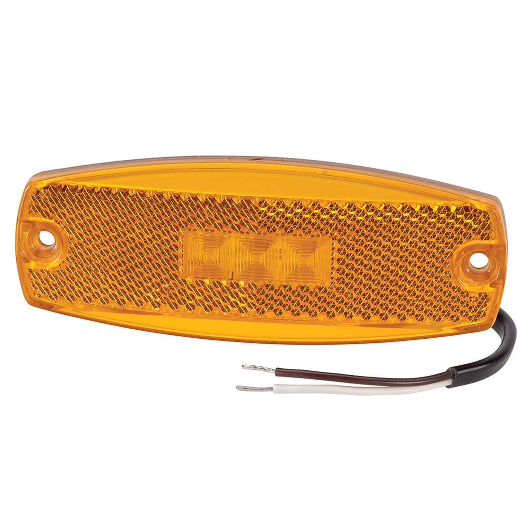 LED Side Marker Lamp Amber inbuilt Reflector 10-30V