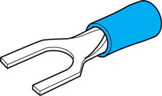 Spade Terminals Blue 5.0mm (Pack of 100)