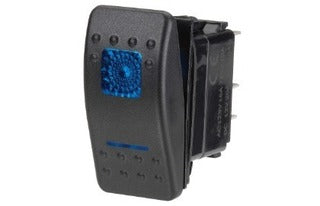 Rocker Switch Off/On 12V Blue