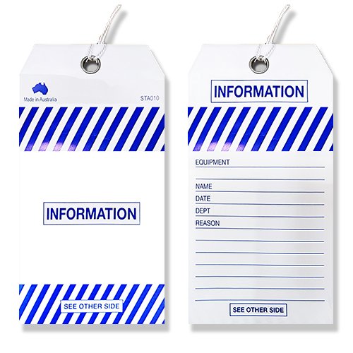 Information Tag Blue