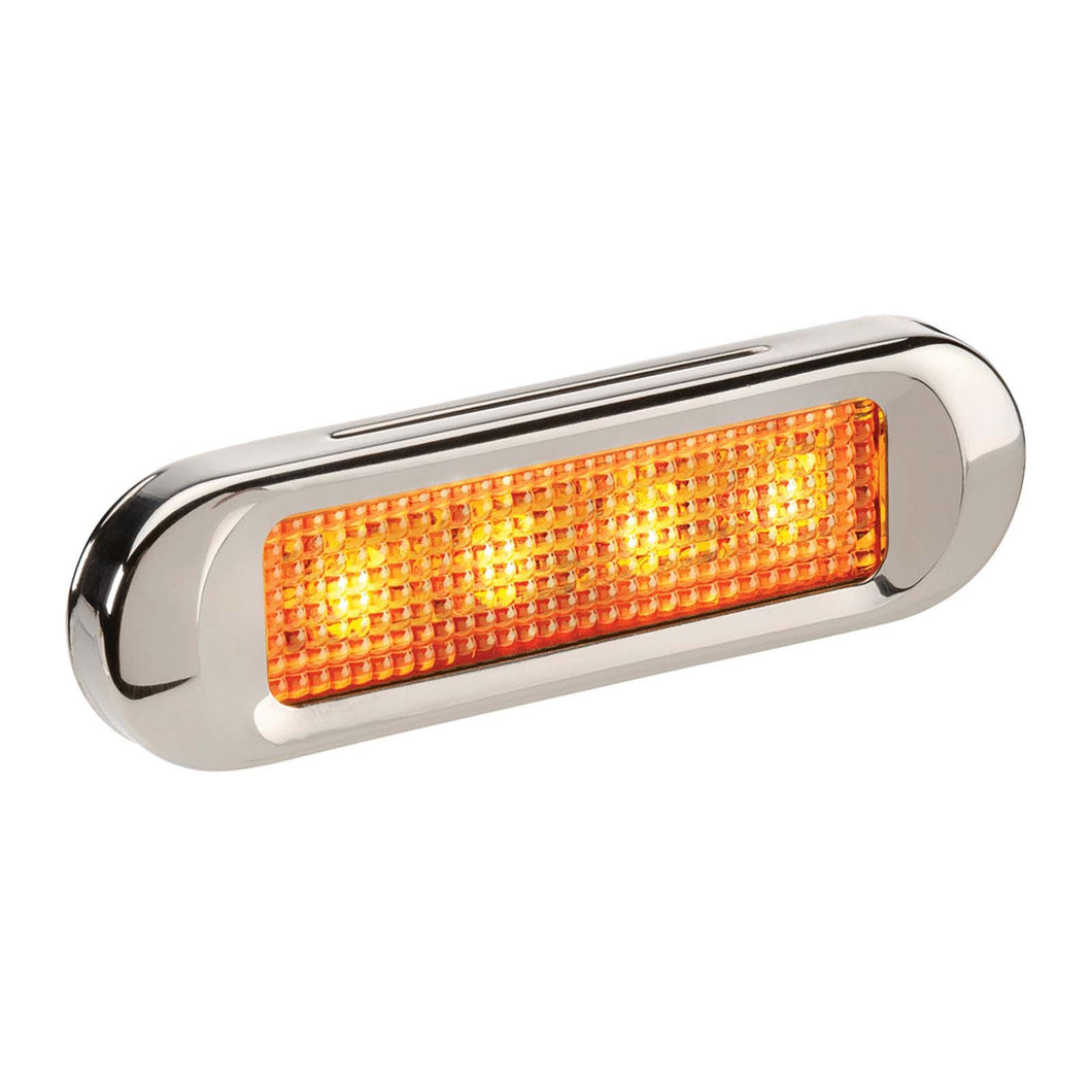 LED Front End Marker Stainless Steel Cover Amber  10-30V