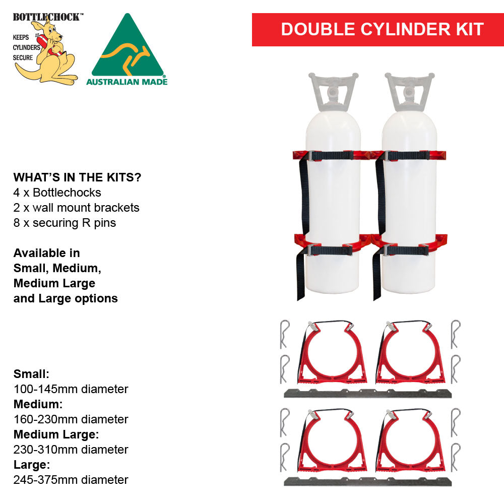 Gal Double Bottle Chock Kit Medium 160-230cm