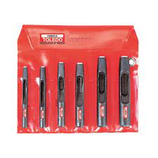 6 Piece Hollow Wad Punch Set