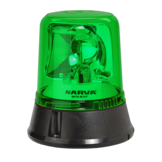 Beacon Optimax Rotating Lamp 12/24V Flange Base Green