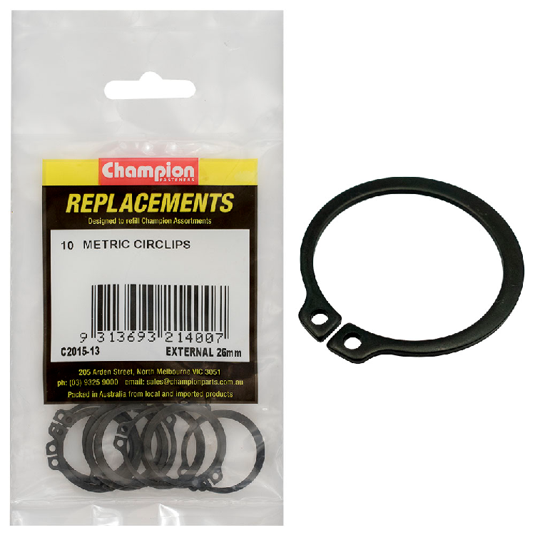 Circlip External Shaft 26mm pack 10