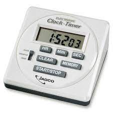 Jadco LCD Desk Clock & Count Up Count Down Timer, 15cm