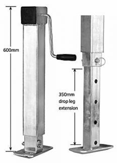 Side Wind Adjustable Stand with Drop Leg - Heavy Duty