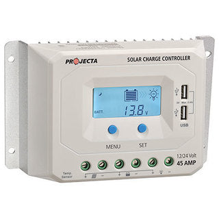 Projecta 12/24V 45A 4 Stage Solar Charge Controller with Dual USB