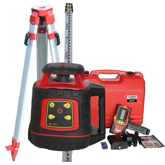 Electronic Rotating Laser Package with Tripod & Staff