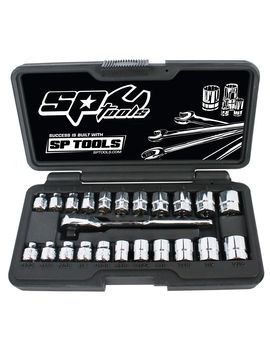 Socket Set 1/4dr 6pt Low Profile 23pc Metric/Sae