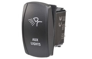 Rocker Switch Off/On 12/24V Aux Lights Blue