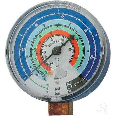 Mastercool Gauge Low Side
• Blue
• 63mm
• Psi/Bar
• Celsius