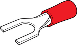 Spade Terminals Red 5.0mm (Pack of 100)