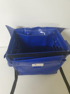 Crib Bag Plastic Coated Back Pack Blue