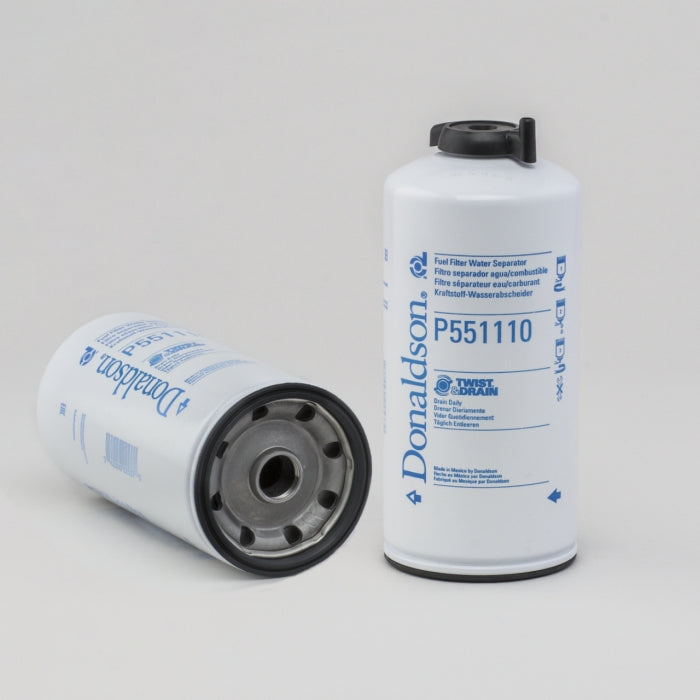 P551110 Fuel Filter Water Separator Spin-On Twist & Drain