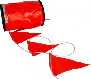 Orange Bunting Flag Line on Reel 100m