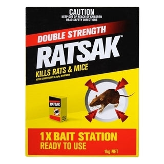 Ratsak 1kg Double Strength Bait Station