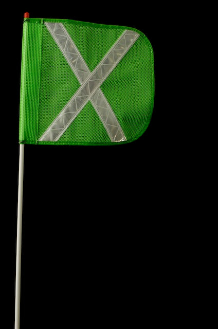 Flag Green Reflective Cross