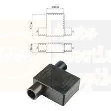 Battery Terminal Insulator Double Entry Black