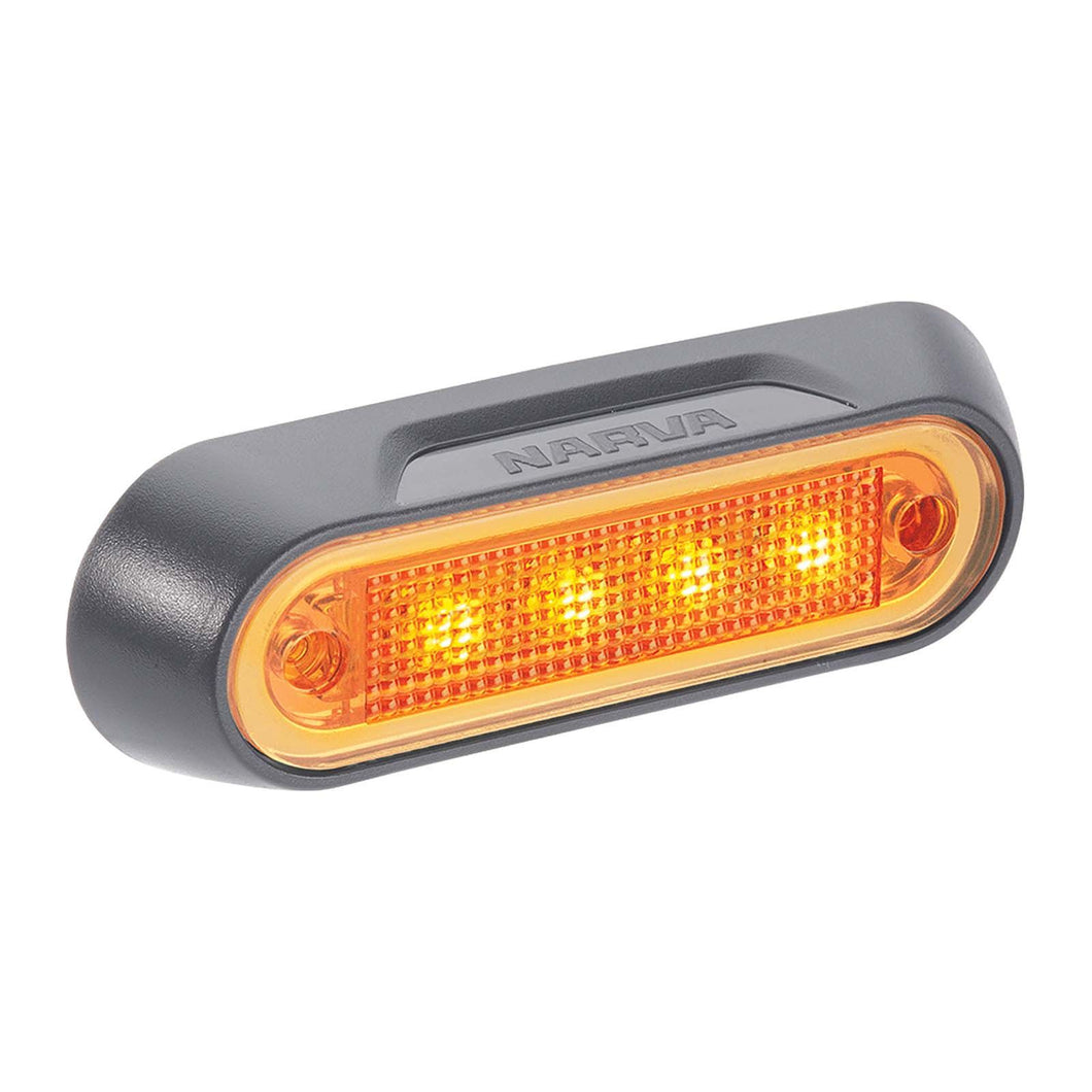 LED Front End Outline Grey Base Amber 10-30V