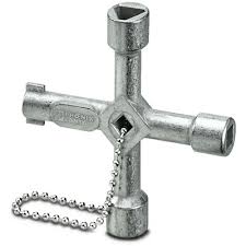 Phoenix Contact Diecast Zinc 4-way Control Cabinet Key