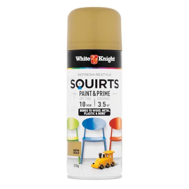 White Knight Squirts Spray Paint 310g - Gold