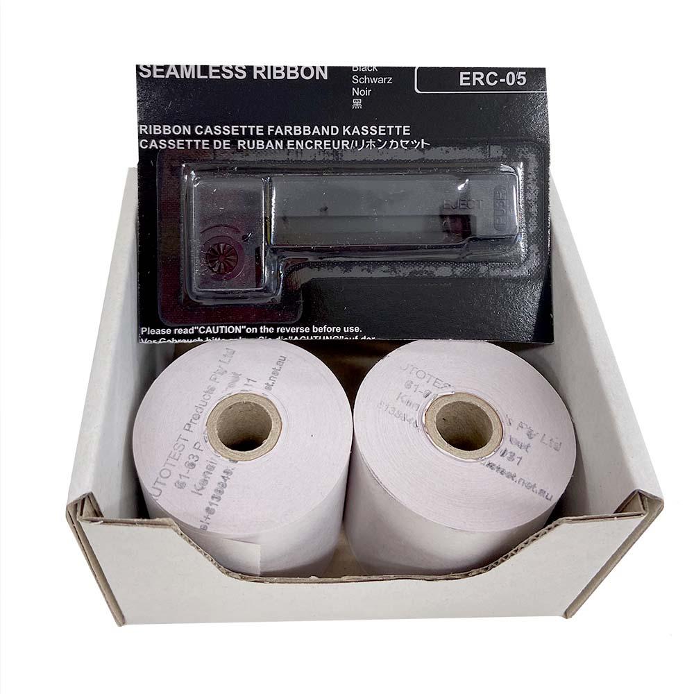 Auto Test 2 Roll Paper Pack Inc Replacement Ribbon