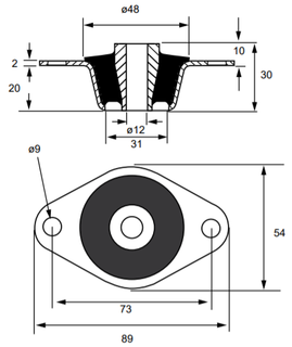 Mackay Recessed Flange Mount