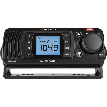 GME Marine Stereo AM FM with Bluetooth Black
