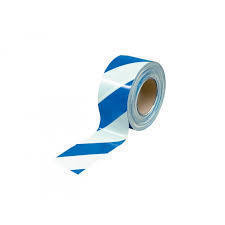 Hazard Tape Blue & White 75mm x 50m