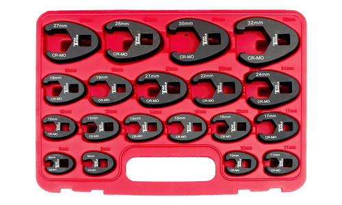 19 Piece Metric Flare Nut Crowsfoot Wrenches