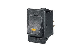 Rocker Switch Off/On Amber LED 20A 12V