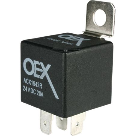 OEX Mini Relay 24V Normally Open 20A - Resistor Protected, Sealed