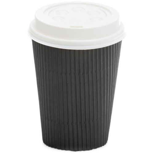 Hot Cup Ripple Wall Black 12oz box 500