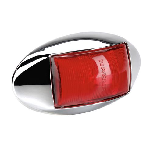 LED Rear Outline Marker Red Chrome Base 10-33V