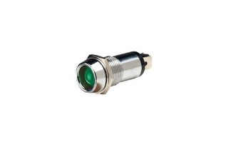 Pilot Lamp Chrome Green LED 24V