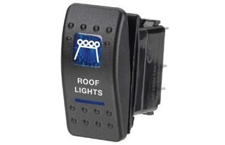 Rocker Switch Off/On 12V Roof Lights Blue