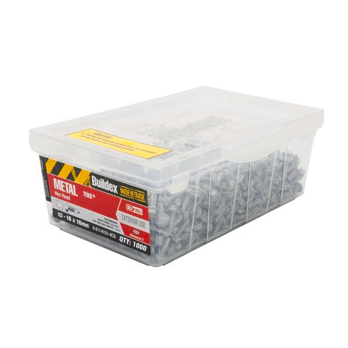 Buildex 10-16 x 16mm Climaseal Metal Tek Screws - 1000 Box