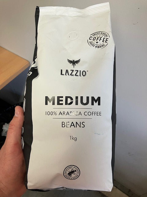 Lazzio Medium Roast Coffee Beans 1kg