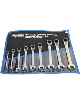 9Pce Metric Reversible Geardrive Spanner Set