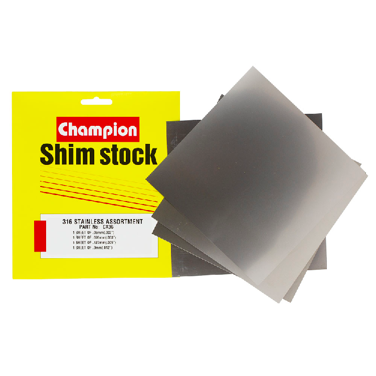 Champion Steel Shim .002 To .012 150mm x 150mm Assortment