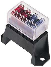 Blade Fuse Box With 4 Fuses  2x 10A 2x 15A