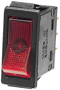 Rocker Switch Off/On Red Illuminated 16A 12V