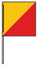 Oversize Flag Red & Yellow With Dowel