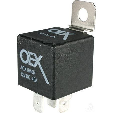 OEX Mini Relay 12V 5-Pin Normally Open 40A - Resistor Protected, Sealed