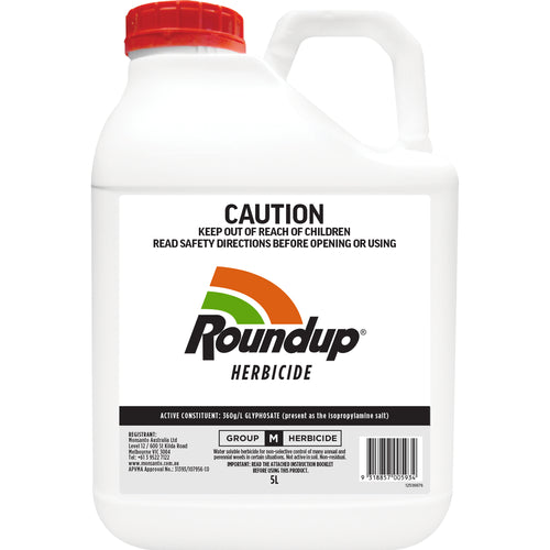 Round Up 5L Herbicide Liquid Concentrate Weed Killer
