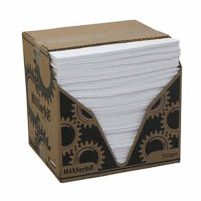 200gsm Oil & Fuel Absorbent Pads Pack 200 410 x 460mm