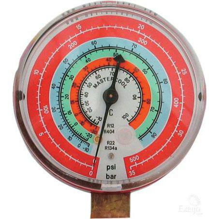 Mastercool Gauge High Side
• Red
• 63mm
• Psi/Bar
• Celsius