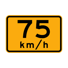 75km/h Sign 600 x 400mm